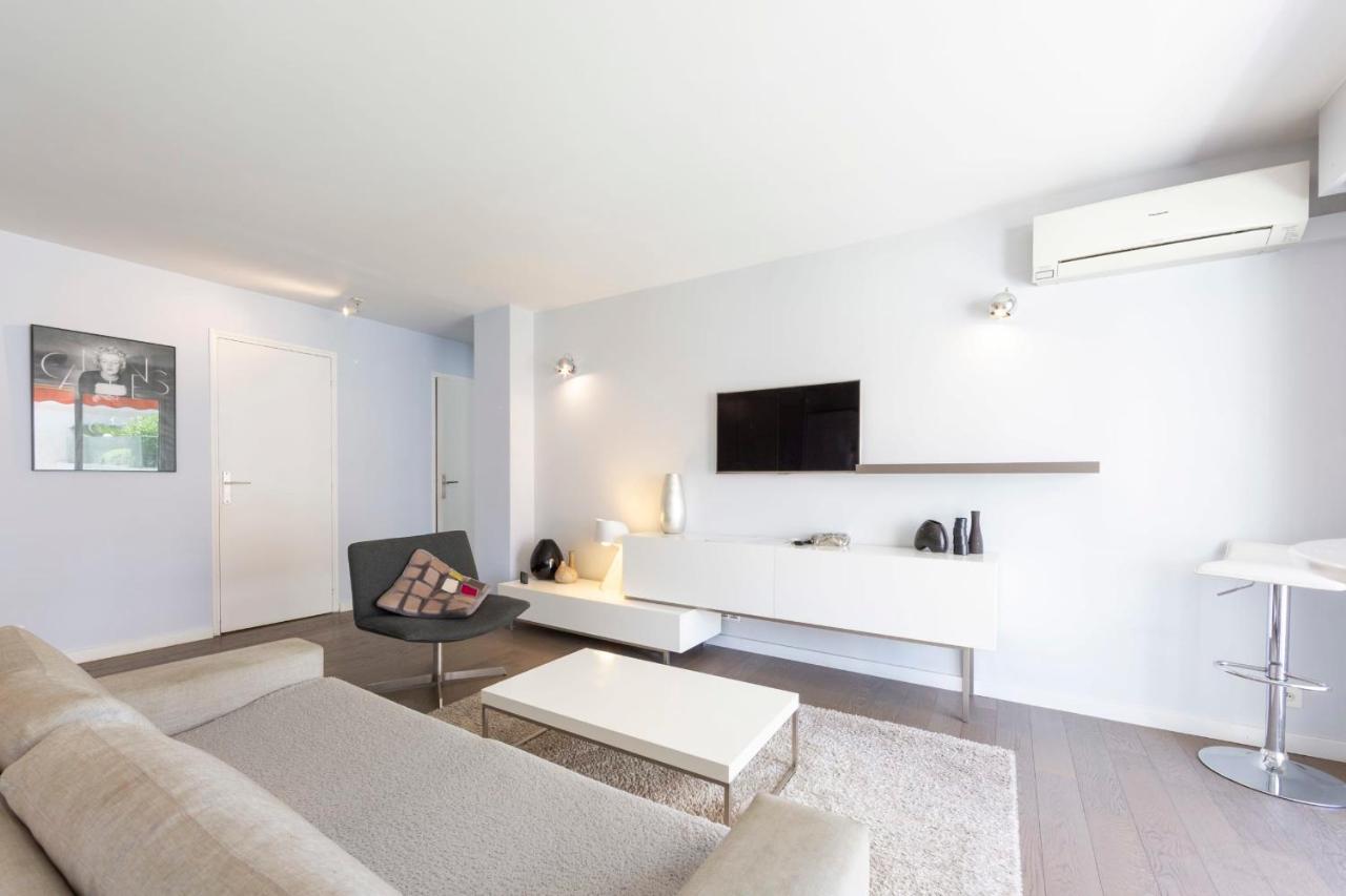 Modern Apartment 2 Bedrooms Quiet Terrace In A Palm Beach Area, 30 Meters From Seaside Cannes Dış mekan fotoğraf